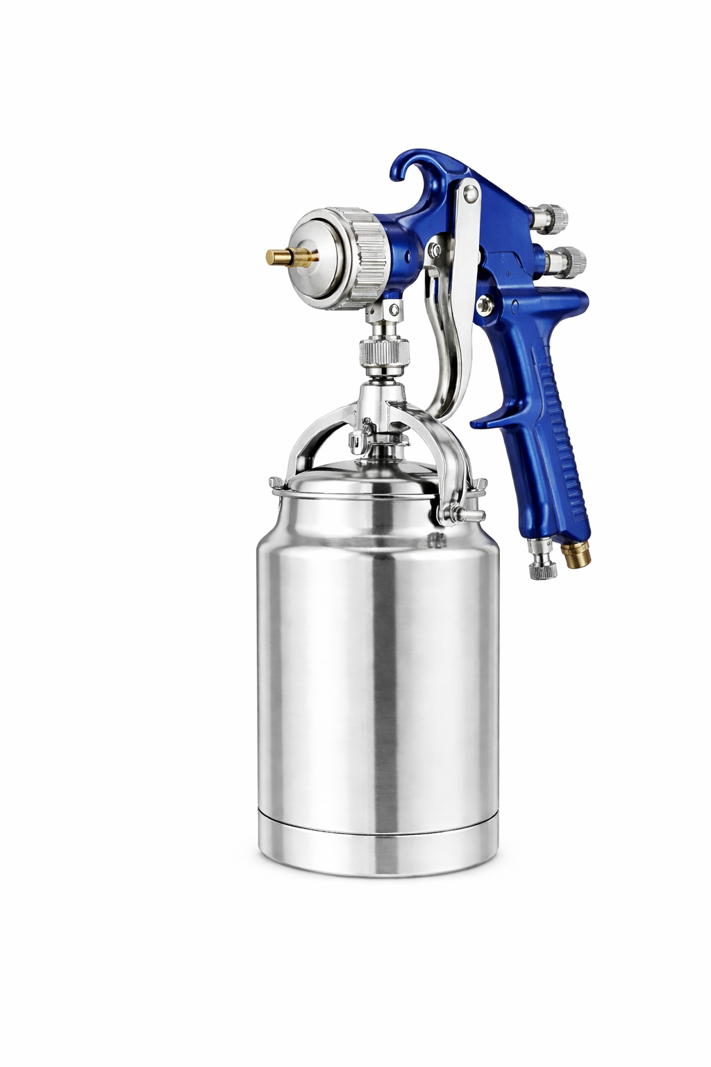 34oz Siphon Feed HVLP Spray Gun – 2.0mm Copper Nozzle with 1000cc Aluminum Cup for Automotive Refinishing, Furniture & Heavy-Duty Coatings
