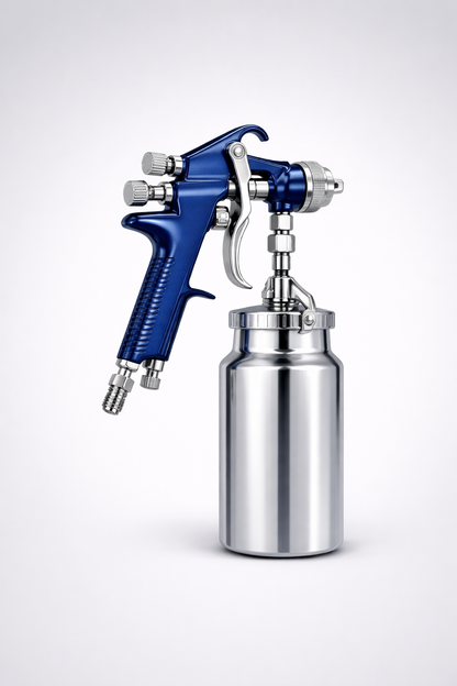 34oz Siphon Feed HVLP Spray Gun – 2.0mm Copper Nozzle with 1000cc Cup for Automotive Refinishing, Furniture & Heavy-Duty Coatings