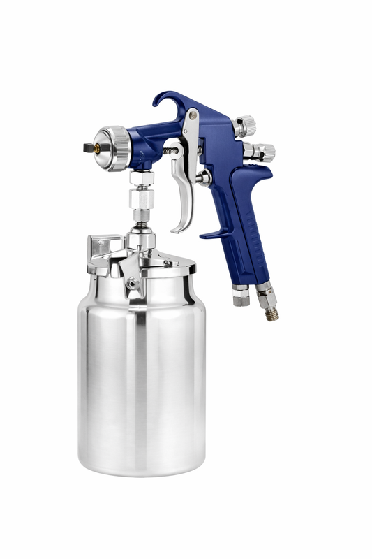 34oz Siphon Feed HVLP Spray Gun – 2.0mm Copper Nozzle with 1000cc Aluminum Cup for Automotive Refinishing, Furniture & Heavy-Duty Coatings